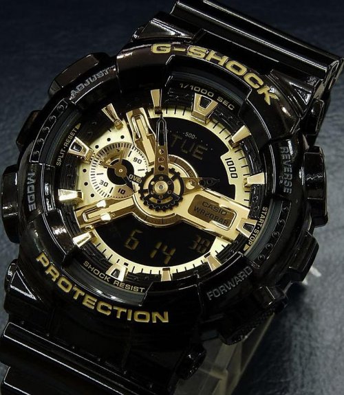 G shock สีดำ ทอง นาฬิกาเกรด aaaa สายเงา 690 บาท ซื้อได้ที่นี่จ้า
